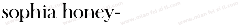 sophia honey字体转换
